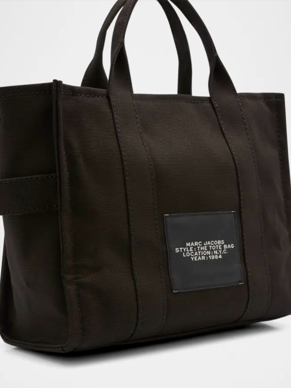 Marc Jacobs Black 'The Tote Bag' Medium Canvas Tote - Picture 2 of 8
